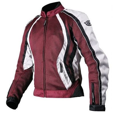 Мотоциклетная текстильная женская куртка XENA бордовая