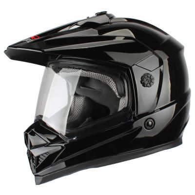 Шлем кроссовый со стеклом DSE1 черный